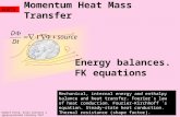 Momentum Heat Mass Transfer MHMT9 Mechanical, internal energy and enthalpy balance and heat transfer. Fourier´s law of heat conduction. Fourier- Kirchhoff.