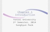 Chapter 1 Introduction Yonsei University 2 nd Semester, 2014 Sanghyun Park.