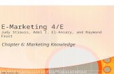 ©2006 Prentice Hall6-1 E-Marketing 4/E Judy Strauss, Adel I. El-Ansary, and Raymond Frost Chapter 6: Marketing Knowledge.