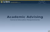 Academic Advising General Education Requirements.