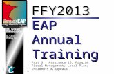 August 15 & 16, 2012 FFY2013 EAP Annual Training FFY2013 EAP Annual Training Part 6: Assurance 16; Program Fiscal Management; Local Plan; Incidents & Appeals.
