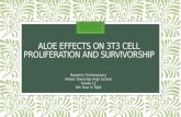 ALOE EFFECTS ON 3T3 CELL PROLIFERATION AND SURVIVORSHIP Raashmi Krishnasamy Peters Township High School Grade 12 6th Year in PJAS.
