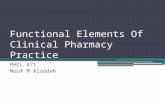 Functional Elements Of Clinical Pharmacy Practice PHCL 471 Nouf M Aloudah.