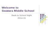 Welcome to Swatara Middle School Back to School Night 2014-15.