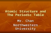 Atomic Structure and The Periodic Table Mr. Chan Northwestern University To insert your company logo on this slide From the Insert Menu Select “Picture”