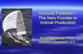 Immune Function - The New Frontier in Animal Production Steve Puntenney, Ph.D. OmniGen Research, LLC.