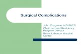 Surgical Complications John Cosgrove, MD FACS Chairman and Residency Program Director Bronx Lebanon Hospital Center.