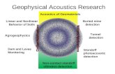 Geophysical Acoustics Research Acoustics of Geomaterials Linear and Nonlinear Behavior of Soils Non-contact standoff vibration detection Standoff photoacoustic.