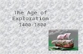 The Age of Exploration 1400-1800. Important Concepts When: 15 th-19th century What: exploration expeditions Who: Portugal, Spain, France, England, and.