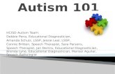 HCISD Autism Team: Debbie Pena, Educational Diagnostician, Amanda Schulz, LSSP, Jessie Leal, LSSP, Connie Britten, Speech Therapist, Sara Parsons, Speech.