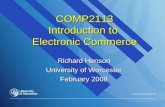 COMP2113 Introduction to Electronic Commerce Richard Henson University of Worcester February 2008.