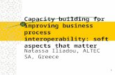 1 Capacity building for improving business process interoperability: soft aspects that matter Natassa Iliadou, ALTEC SA, Greece.