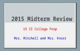 2015 Midterm Review US II College Prep Mrs. Mitchell and Mrs. Knorr.
