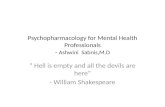 Psychopharmacology for Mental Health Professionals - Ashwini Sabnis,M.D “ Hell is empty and all the devils are here” - William Shakespeare.