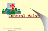 Instrument Training Material Control Valve  Final Control Element Most widely used  Other types of final control elements are Dampers or louvers Variable.