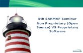 5th SARMAF Seminar Non Proprietary (Open Source) VS Proprietary Software.