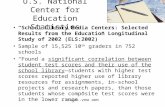 Church--VEMA 2005 U.S. National Center for Education Statistics “School Library Media Centers: Selected Results from the Education Longitudinal Study of.