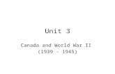 Unit 3 Canada and World War II (1939 - 1945). Chapter 9 On the Eve of War.
