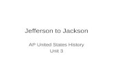 Jefferson to Jackson AP United States History Unit 3.