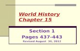World History Chapter 15 Section 1 Pages 437-443 Revised August 30, 2012.