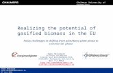 ©Hans Hellsmark hans.hellsmark@chalmers.se 29 August, 2015 Chalmers University of Technology Realizing the potential of gasified biomass in the EU Hans.