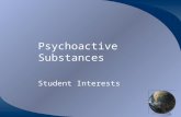 Psychoactive Substances Student Interests. General Organization About Forms Availability Effects Overdose Withdrawal Tolerance Dependence.