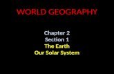 WORLD GEOGRAPHY Chapter 2 Section 1 The Earth Our Solar System.