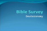 Deuteronomy. Bible Survey Deuteronomy Title ~yrIªb'D>h; hr"ÛATh; hnE“v.mi Deuterono,mion (Deuteronomion)
