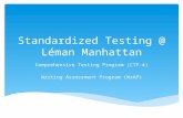 Standardized Testing @ Léman Manhattan Comprehensive Testing Program (CTP-4) Writing Assessment Program (WrAP)