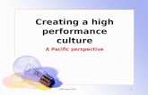 Creating a high performance culture A Pacific perspective 1AMS Hanoi 2011.