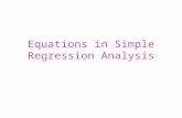 Equations in Simple Regression Analysis. The Variance.
