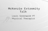 McKenzie Extremity Talk Louis Greenwald PT Physical Therapist.