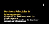 Chapter 1 - Business and Its Environment Business Management Class- Mr. Sherpinsky Council Rock School District.