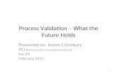 Process Validation – What the Future Holds Presented by: Karen S Ginsbury PCI Pharmaceutical Consulting Israel Ltd. For IFF February 2011 1.