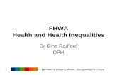 FHWA Health and Health Inequalities Dr Gina Radford DPH.
