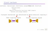 M. F. Goffman First Lecture Functions: macroscopic electronic properties  Molecular Wires Diodes Switches and storage elements Negative Differential Resistance.