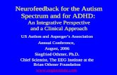 Neurofeedback for the Autism Spectrum and for ADHD: An Integrative Perspective and a Clinical Approach US Autism and Asperger’s Association Annual Conference,