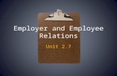 Employer and Employee Relations Unit 2.7. Negotiations and Collective Bargaining A Negotiation is the bargaining process thru which two or more parties.