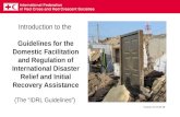 Introduction to the Guidelines for the Domestic Facilitation and Regulation of International Disaster Relief and Initial Recovery Assistance (The “IDRL.