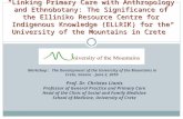 “Linking Primary Care with Anthropology and Ethnobotany: The Significance of the Elliniko Resource Centre for Indigenous Knowledge (ELLRIK) for the University.