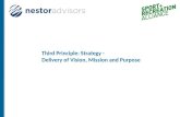 Third Principle: Strategy - Delivery of Vision, Mission and Purpose.
