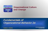 Organizational Culture and Change Fundamentals of Organizational Behavior 2e Andrew J. DuBrin PowerPoint Presentation by Charlie Cook Chapter 13.