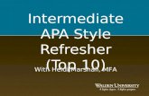 Intermediate APA Style Refresher (Top 10) With Heidi Marshall, MFA.