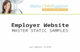 Employer Website MASTER STATIC SAMPLES Last Updated: 9/14/09.