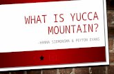WHAT IS YUCCA MOUNTAIN? -HANNA SIEMONSMA & PEYTON EVANS.