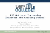 Www.thinkcollege.net © Think College 2010 PSE Options: Increasing Awareness and Creating Demand Meg Grigal, Ph.D. Think College Institute for Community.