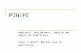 PDH/PE Personal Development, Health and Physical Education Core 1:Health Priorities in Australia.