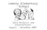Lowery Elementary School Data Analysis and Interventions August – November 2007.