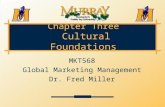 Chapter Three Cultural Foundations MKT568 Global Marketing Management Dr. Fred Miller 3-1.