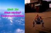 Unit Six Non-verbalCommunication. Unit Six Non-verbal communication Objectives Non-verbal Communication Gestures Facial Expressions Eye Contact Distance.